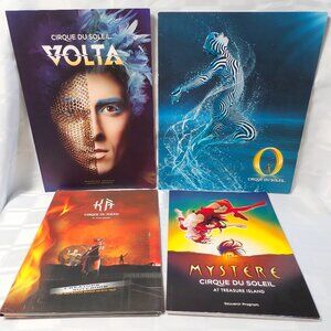 CIRQUE DU SOLEIL EVENT PROGRAM BOOK LOT OF 4 MYSTERE / MGM NOTEBOOK / VOLTA / O